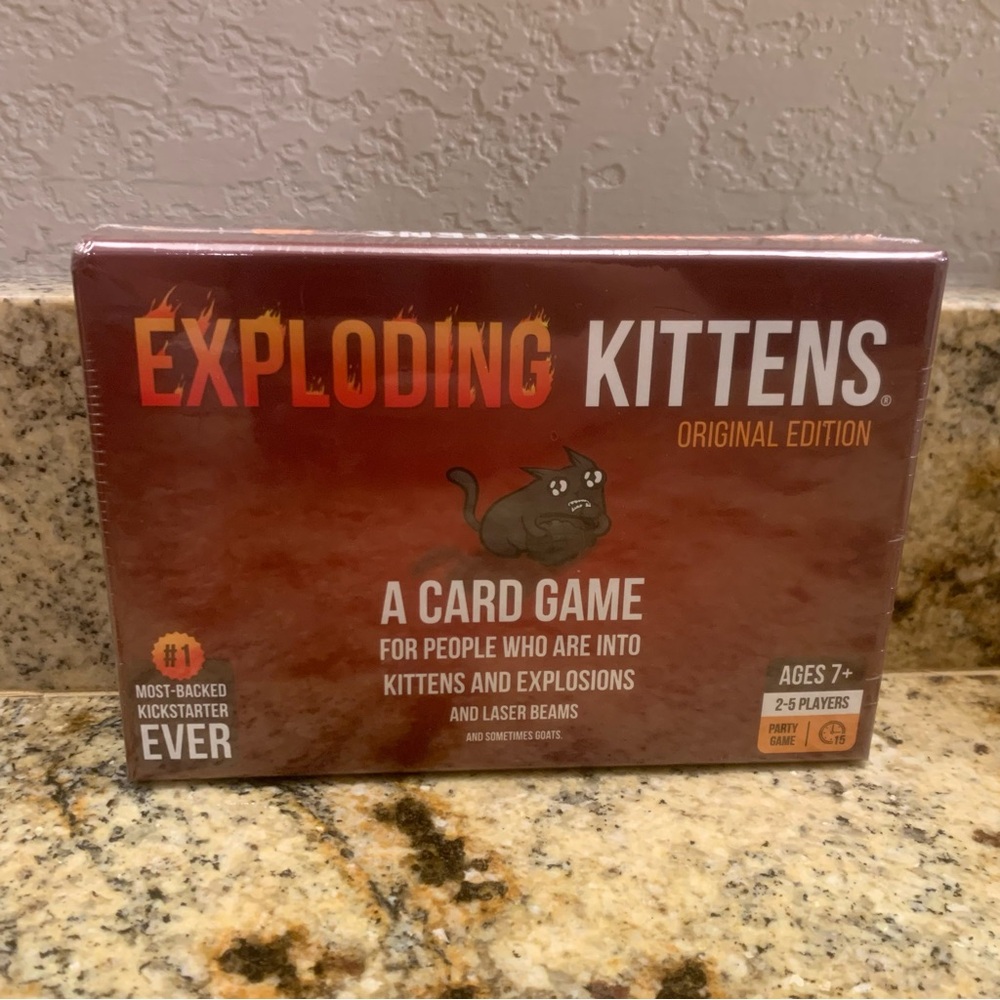 NEW Exploding Kittens Card Game Original Edition 2-5 Players Ages 7+ Family Fast